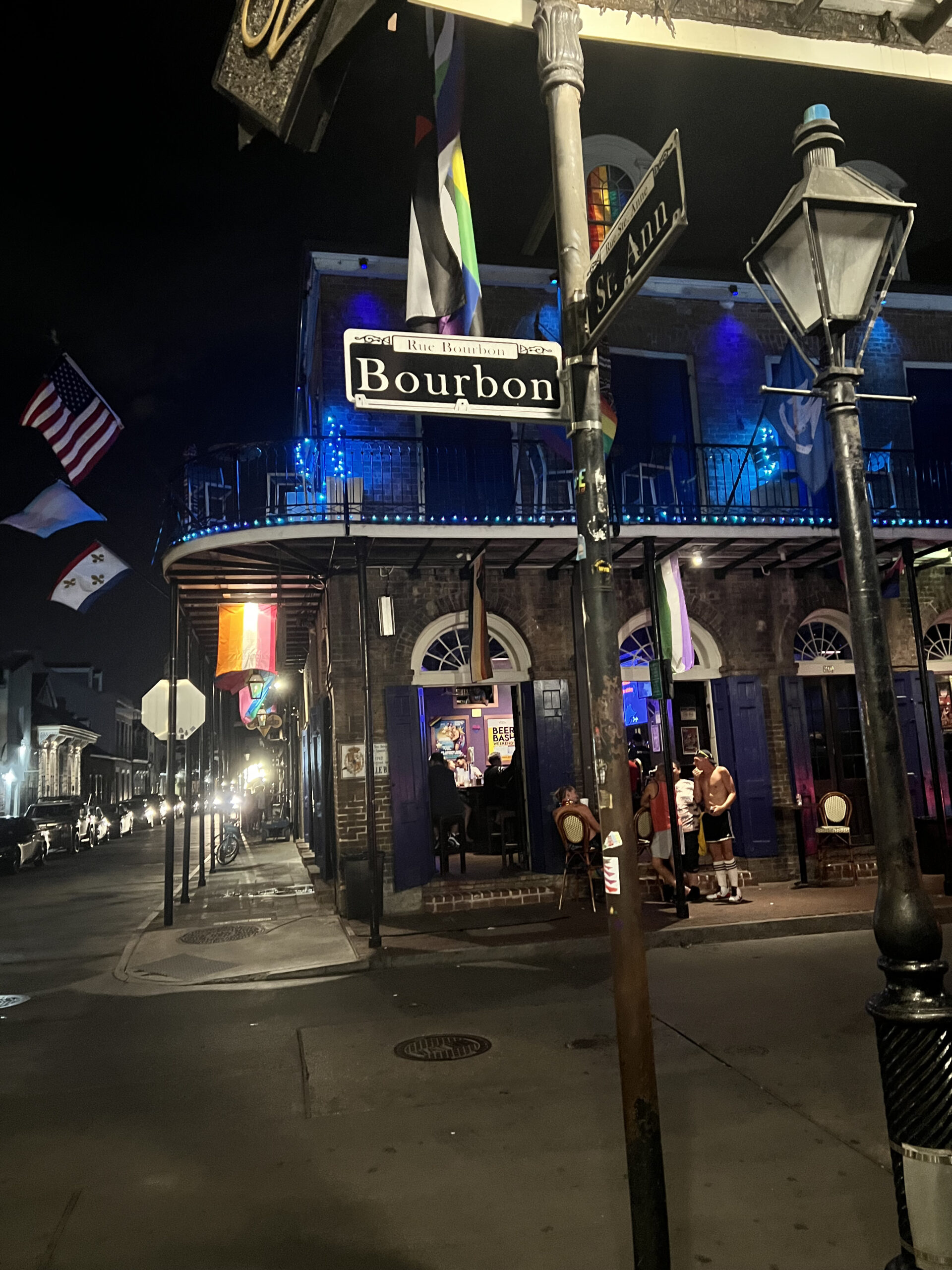 A sign of Bourbon Street in New Orleans, Louisiana 