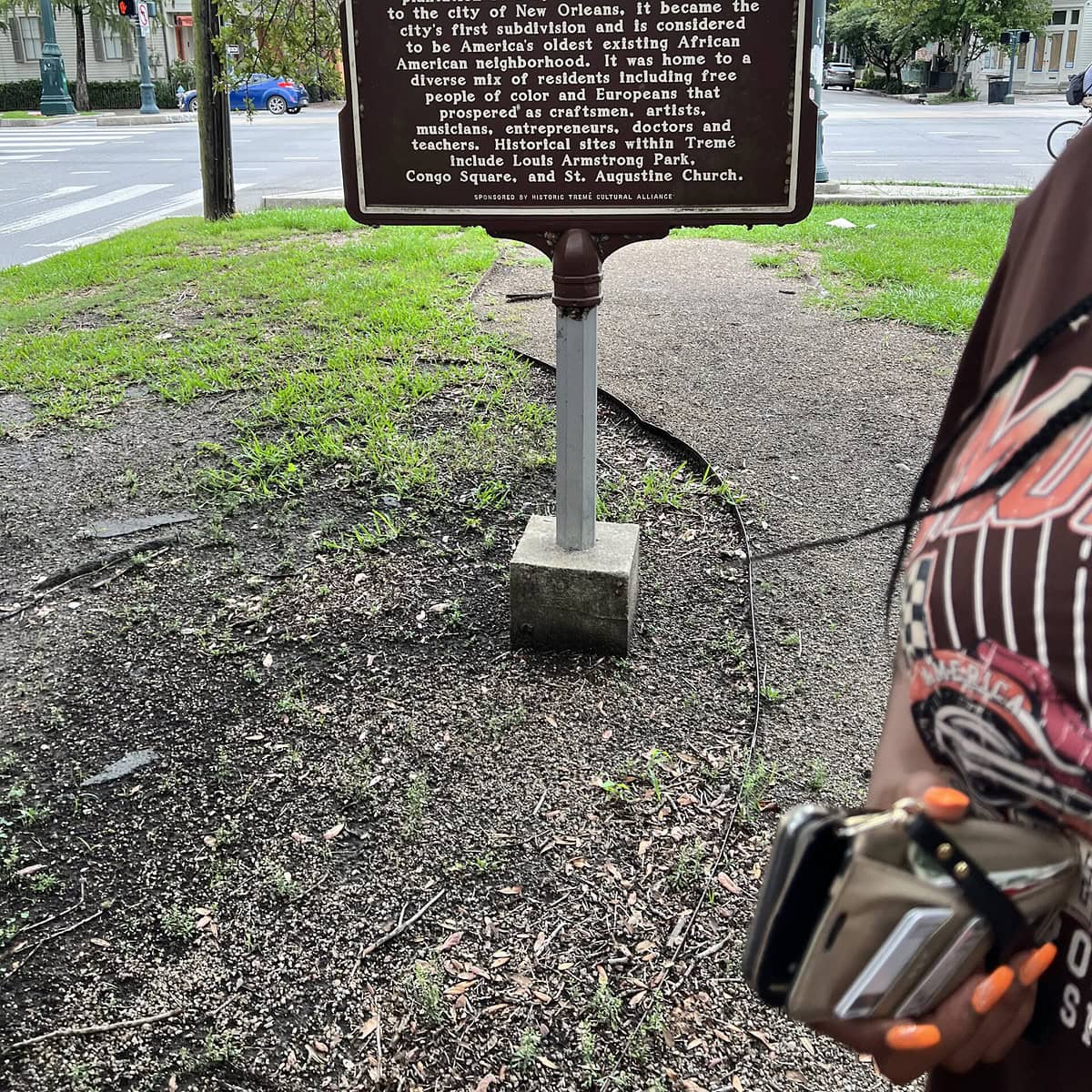 A sign of the Faubourg Treme neighborhood in New Orleans