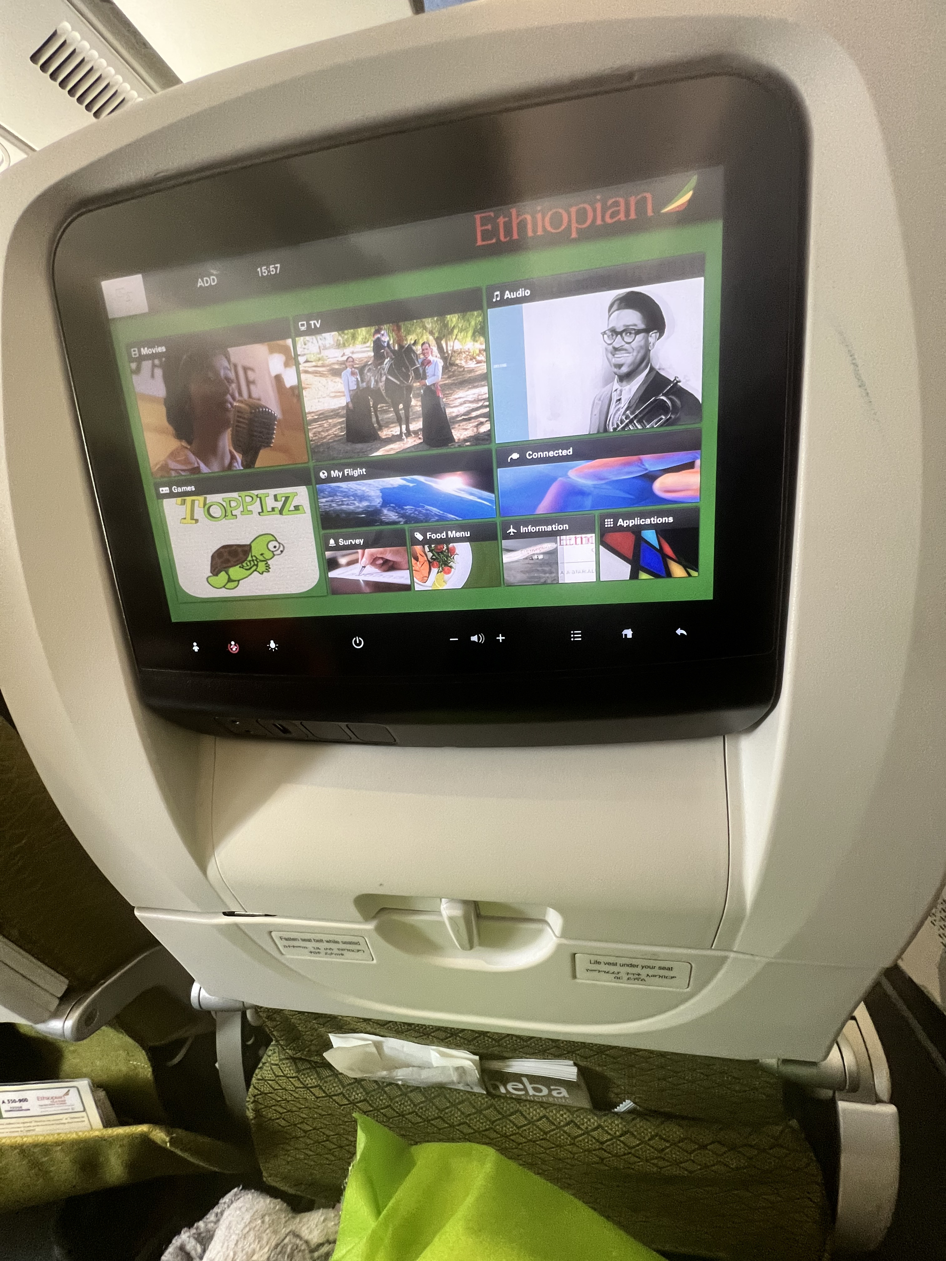 Ethiopian Airlines entertainment