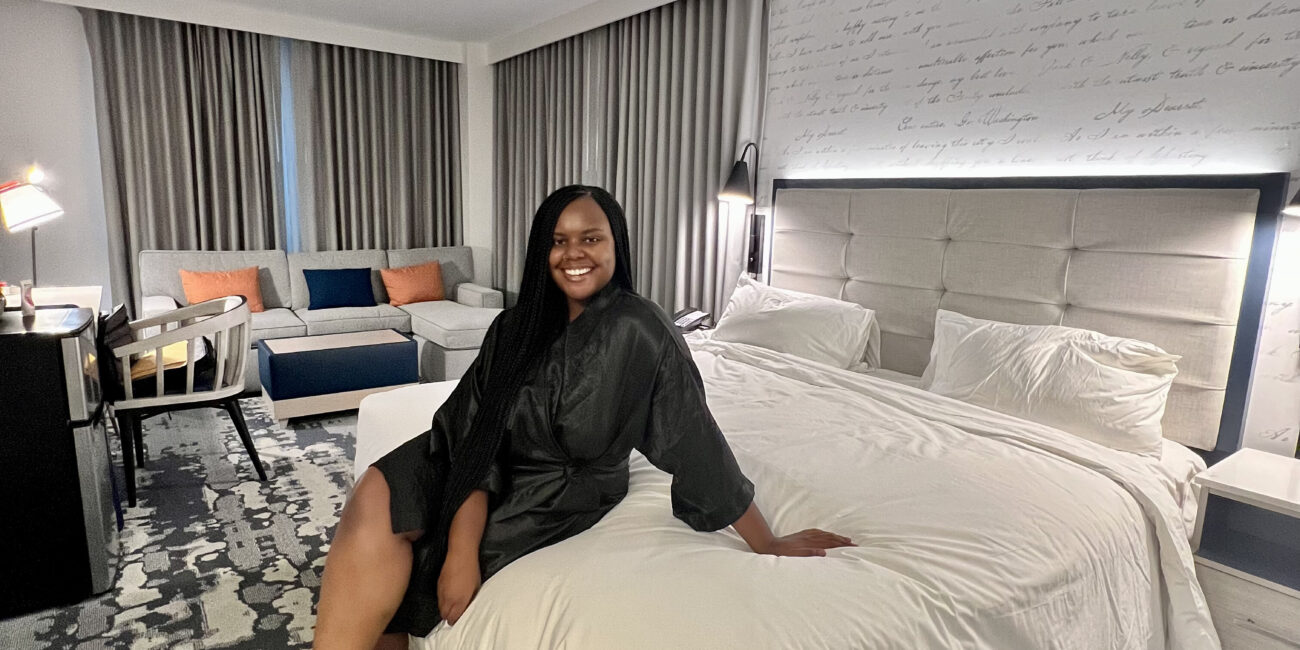 Christina Jane in the Hyatt Centric Old Town Alexandria Hotel