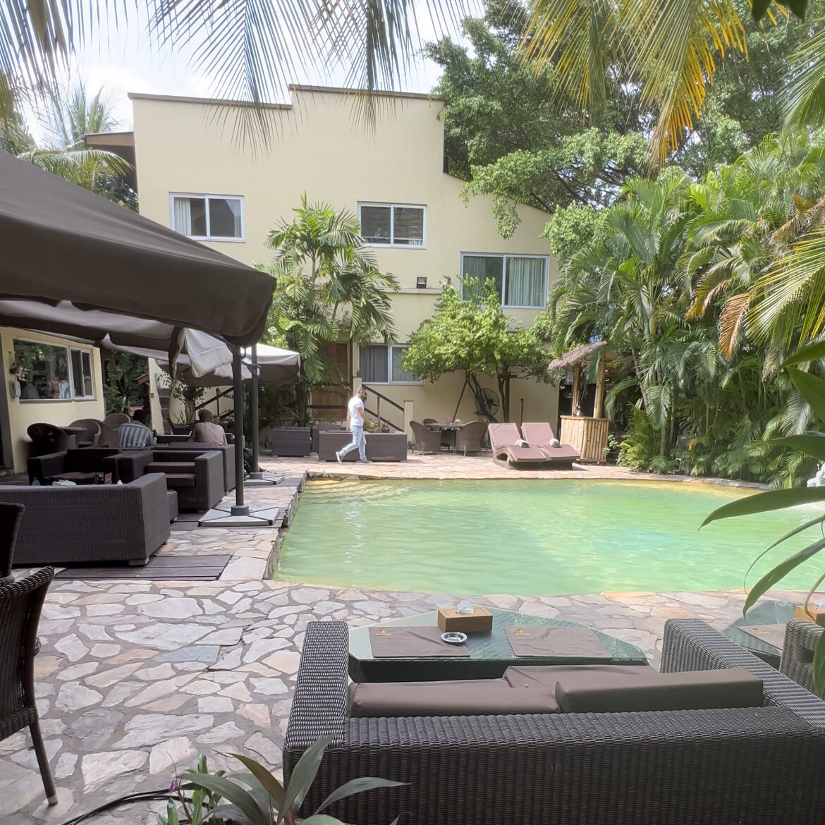 The pool area at La Villa Boutique Hotel. 