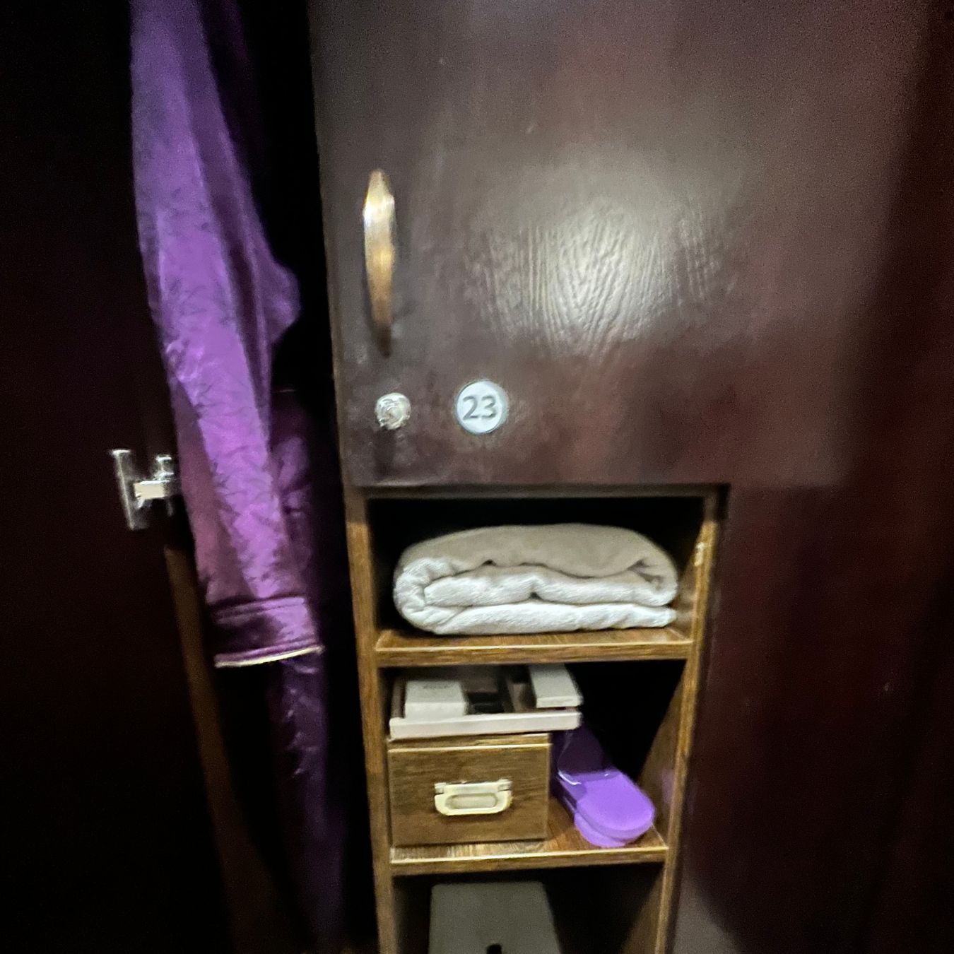 Inside of the Locker at Resense Spa 