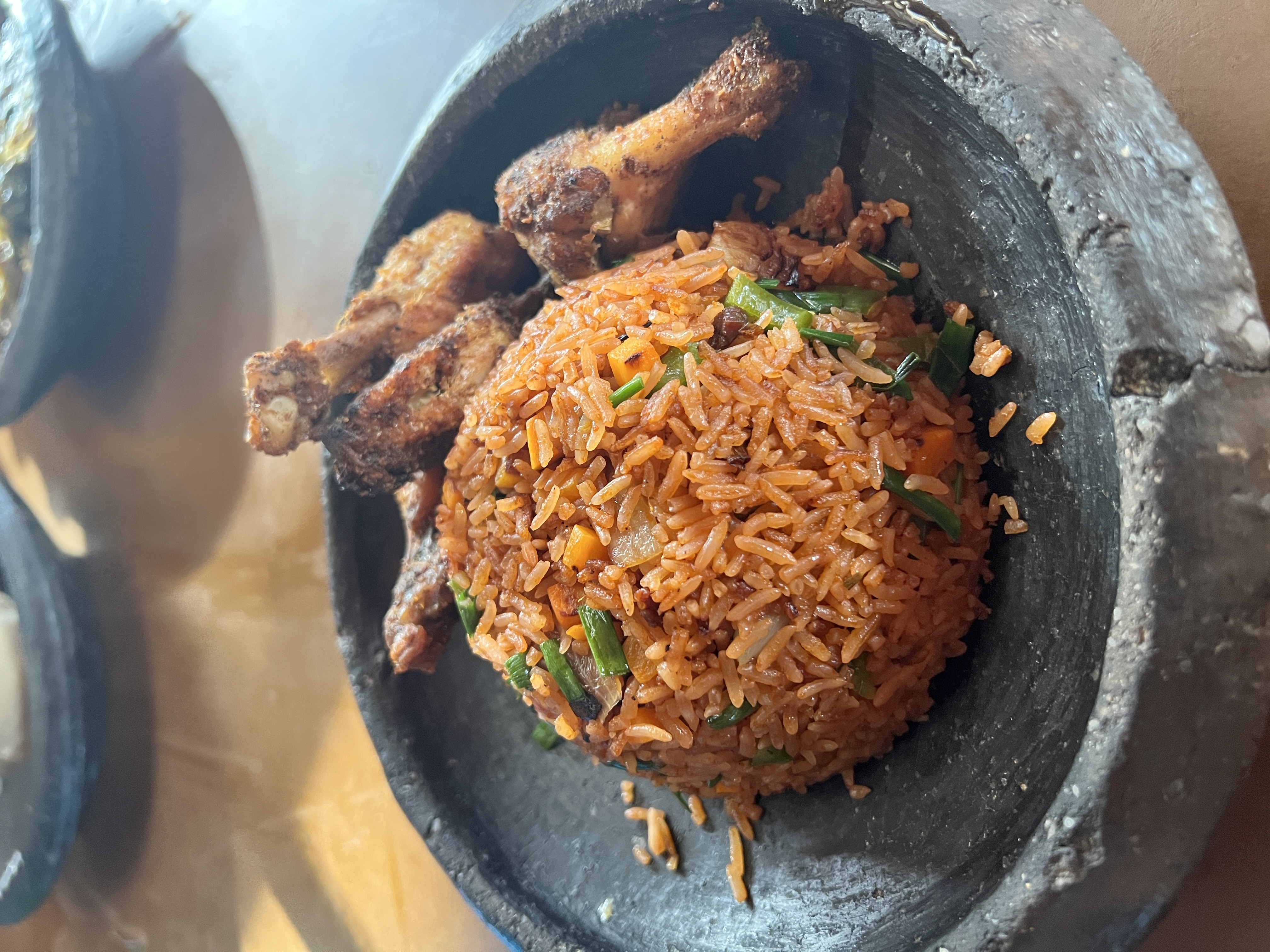 Jollof Rice with Charcoal Grilled Wings