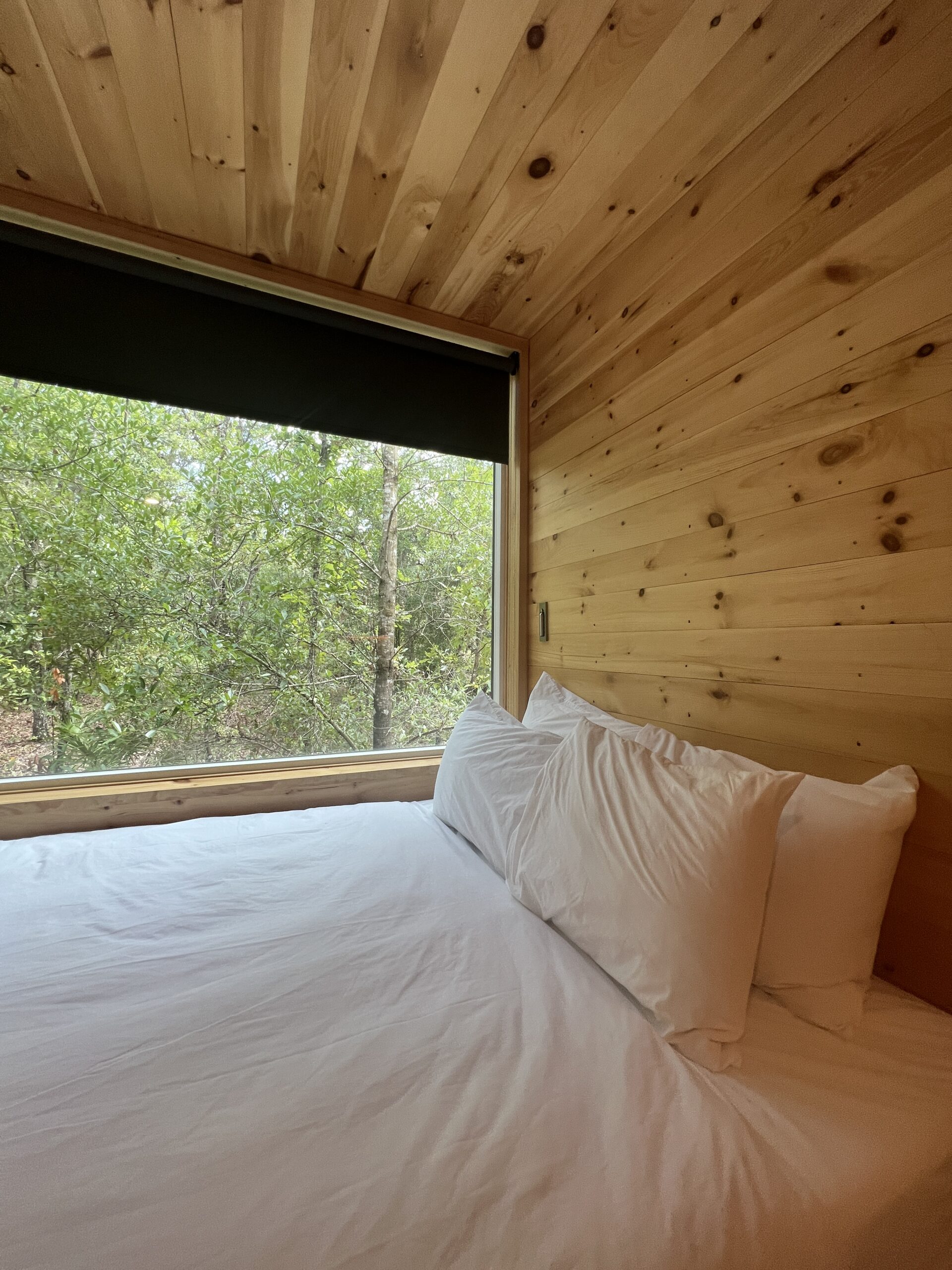 Queen Size Bed Inside of the Cabin 