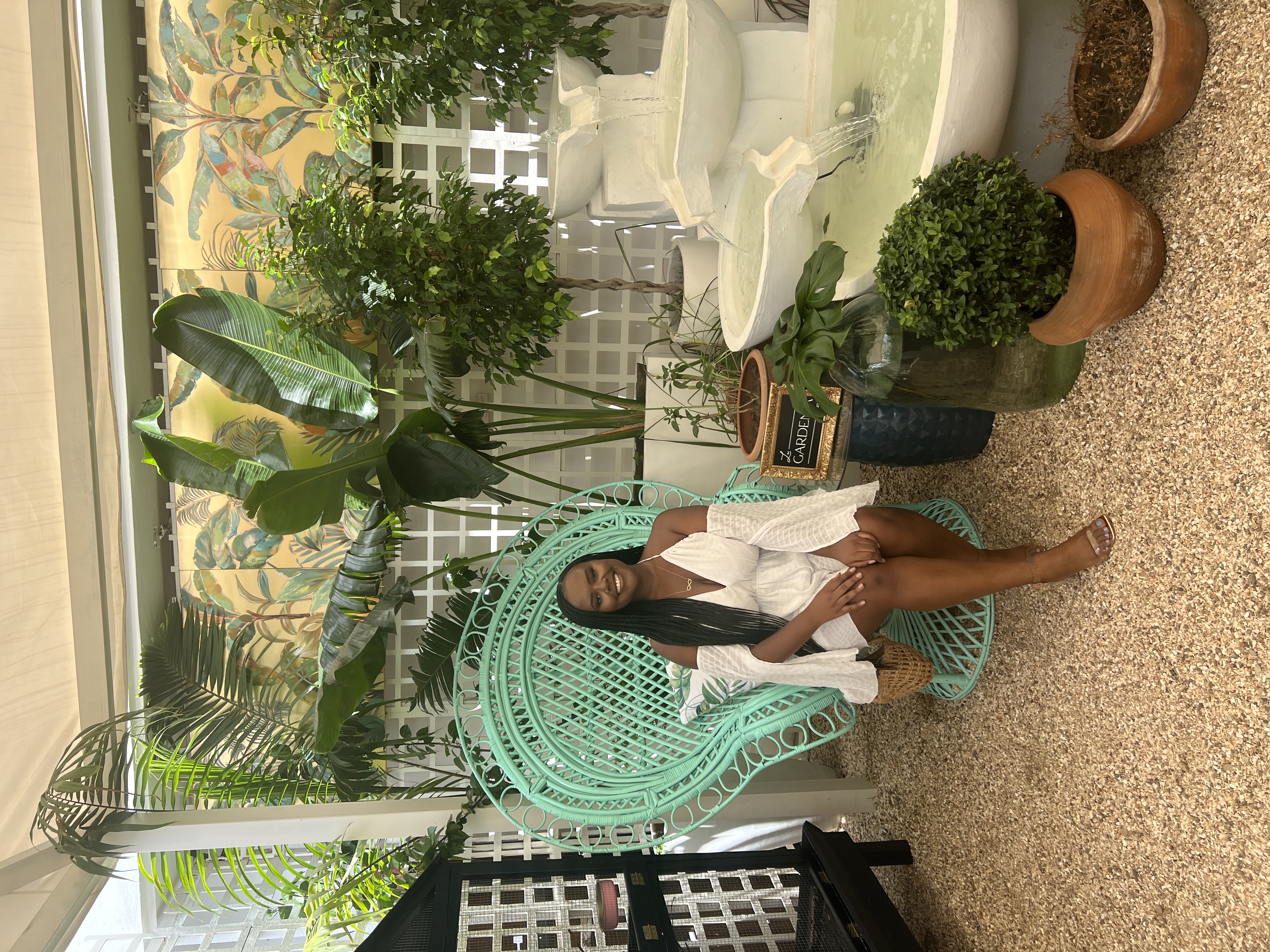Travel Blogger Christina Jane at La Gardenia in Accra 