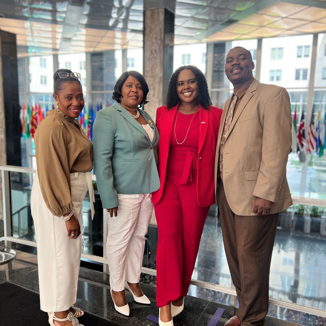 Blogger Christina Jane with her parents and aunt after her swear-in ceremony to become a new diplomat.