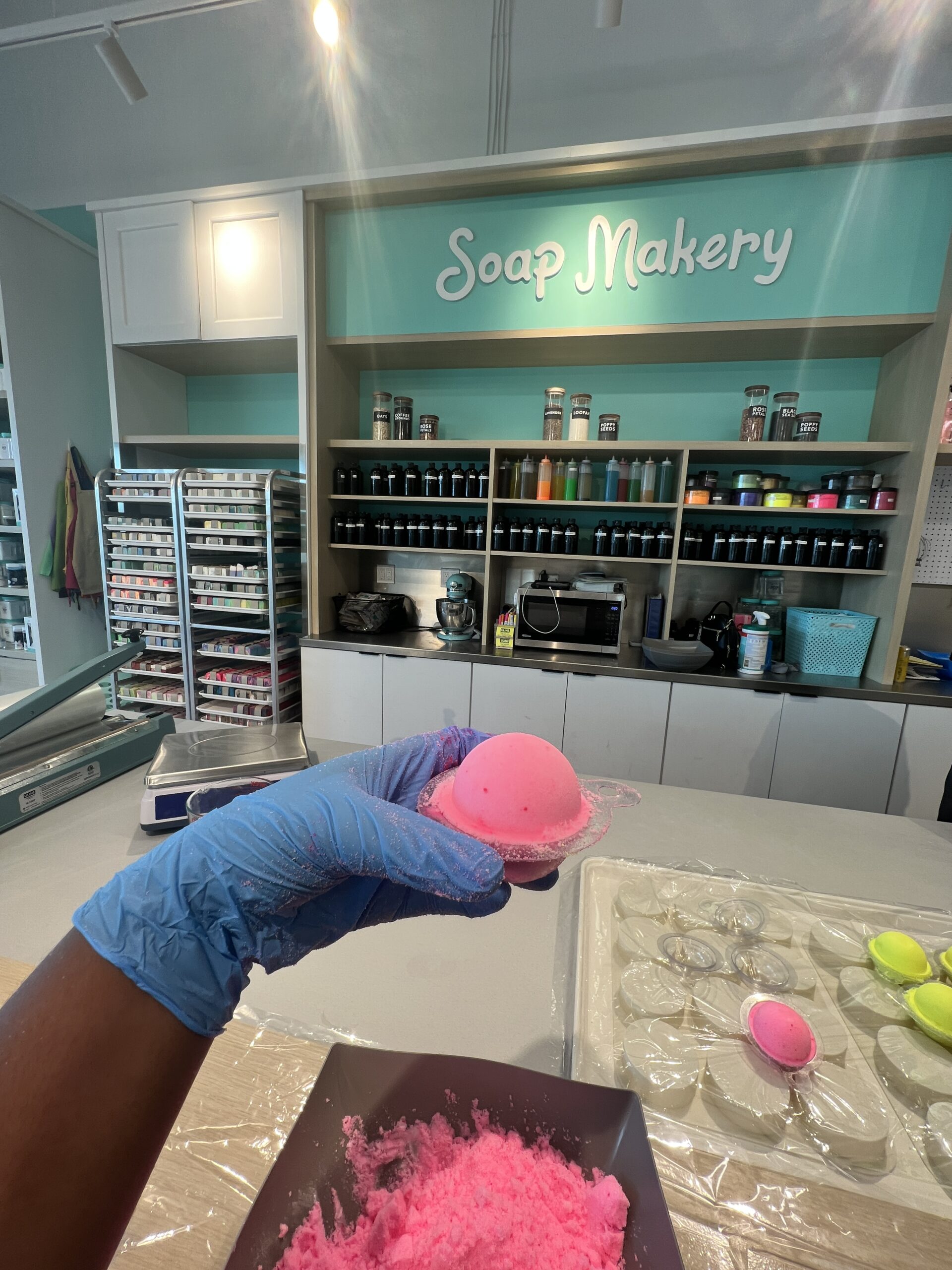 Making Bath Bombs at Buff City Soap