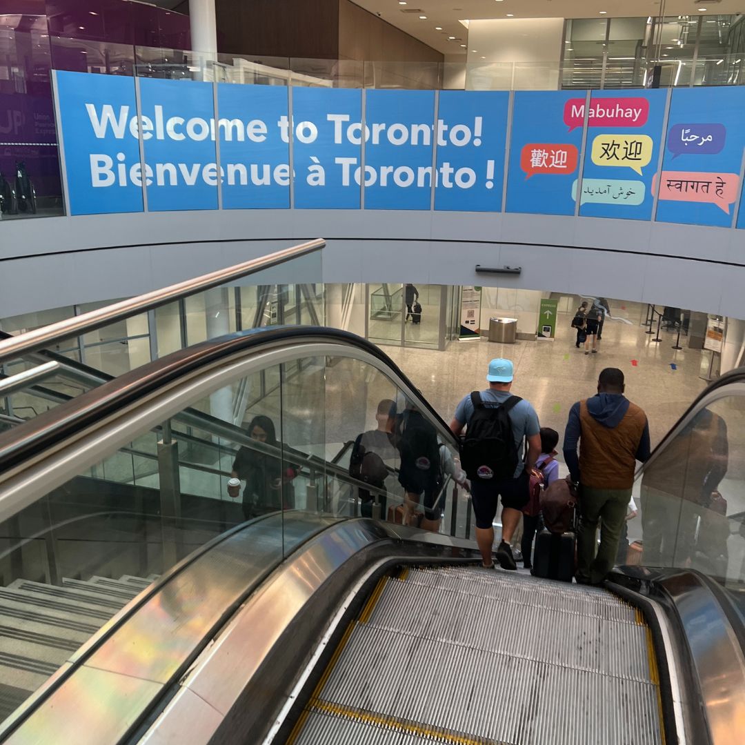 Welcome to Toronto Sign at the YYZ Airport 
