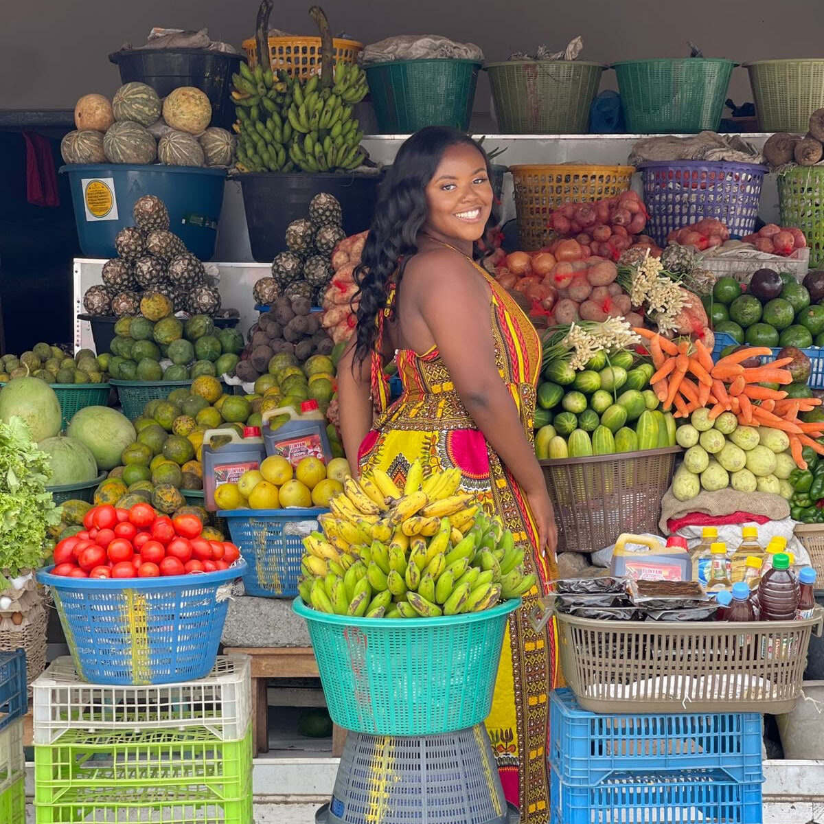 Christina Jane at the market 