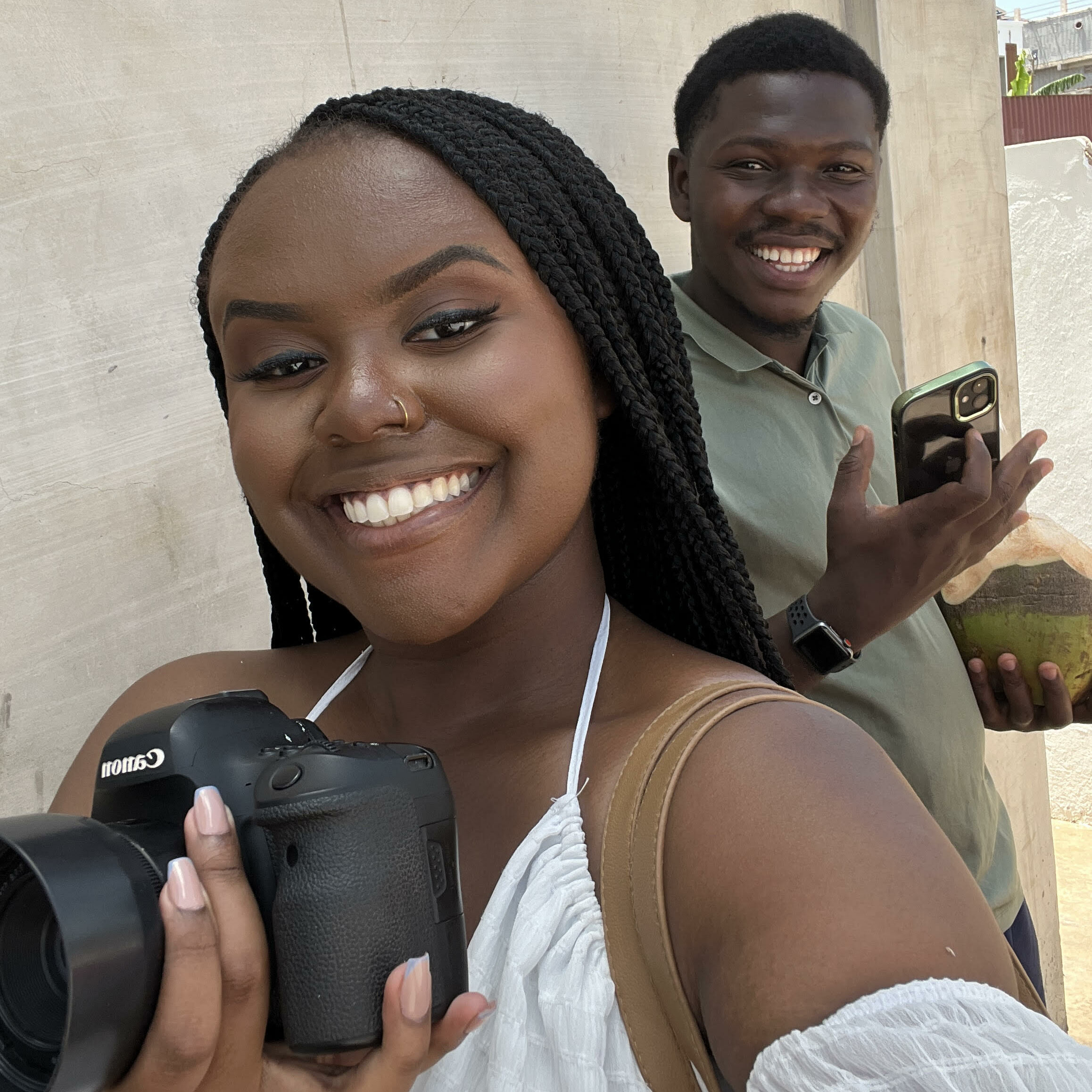 Christina Jane with her photographer 