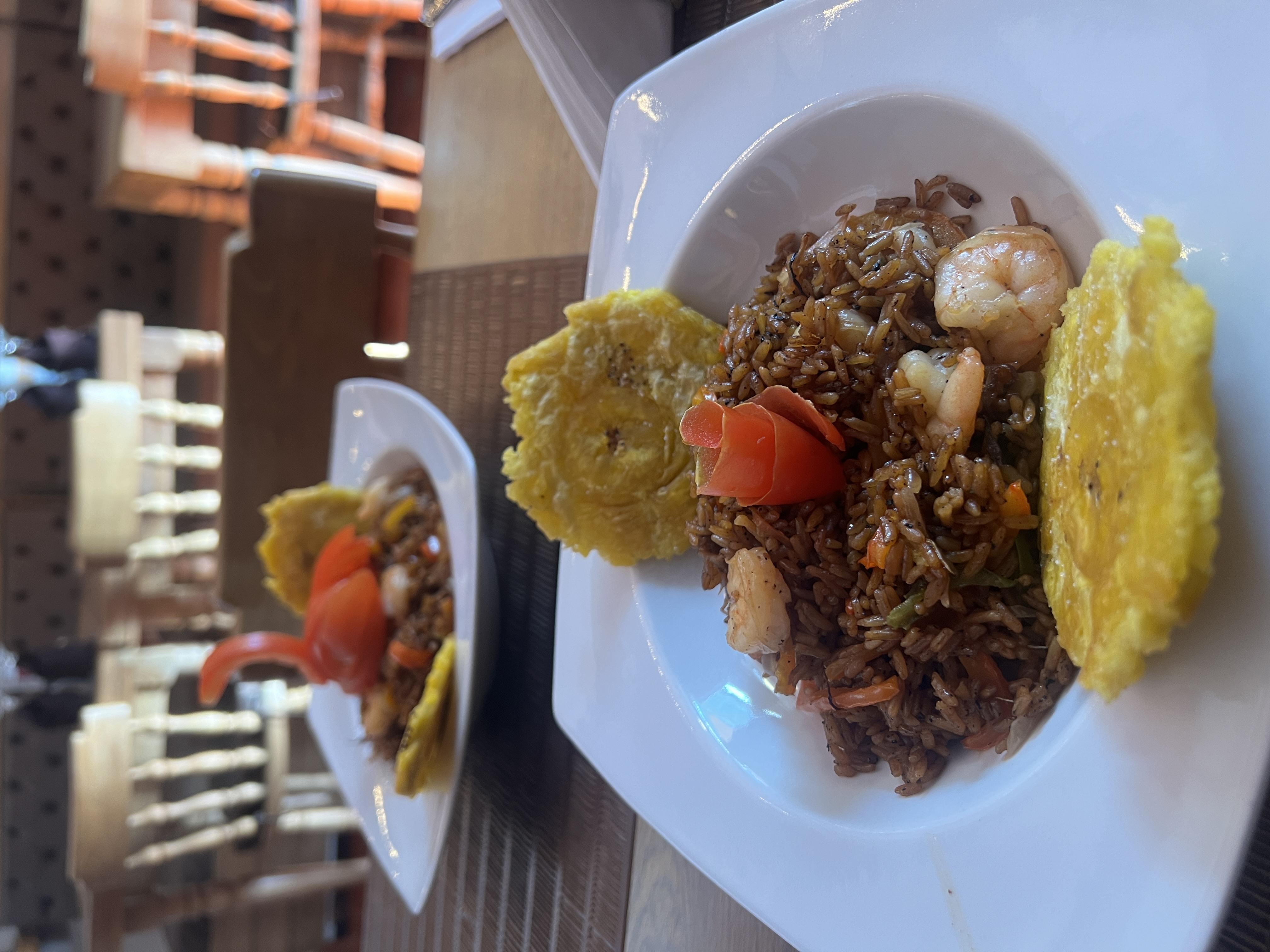 Shrimp Fried Rice with Plaintains