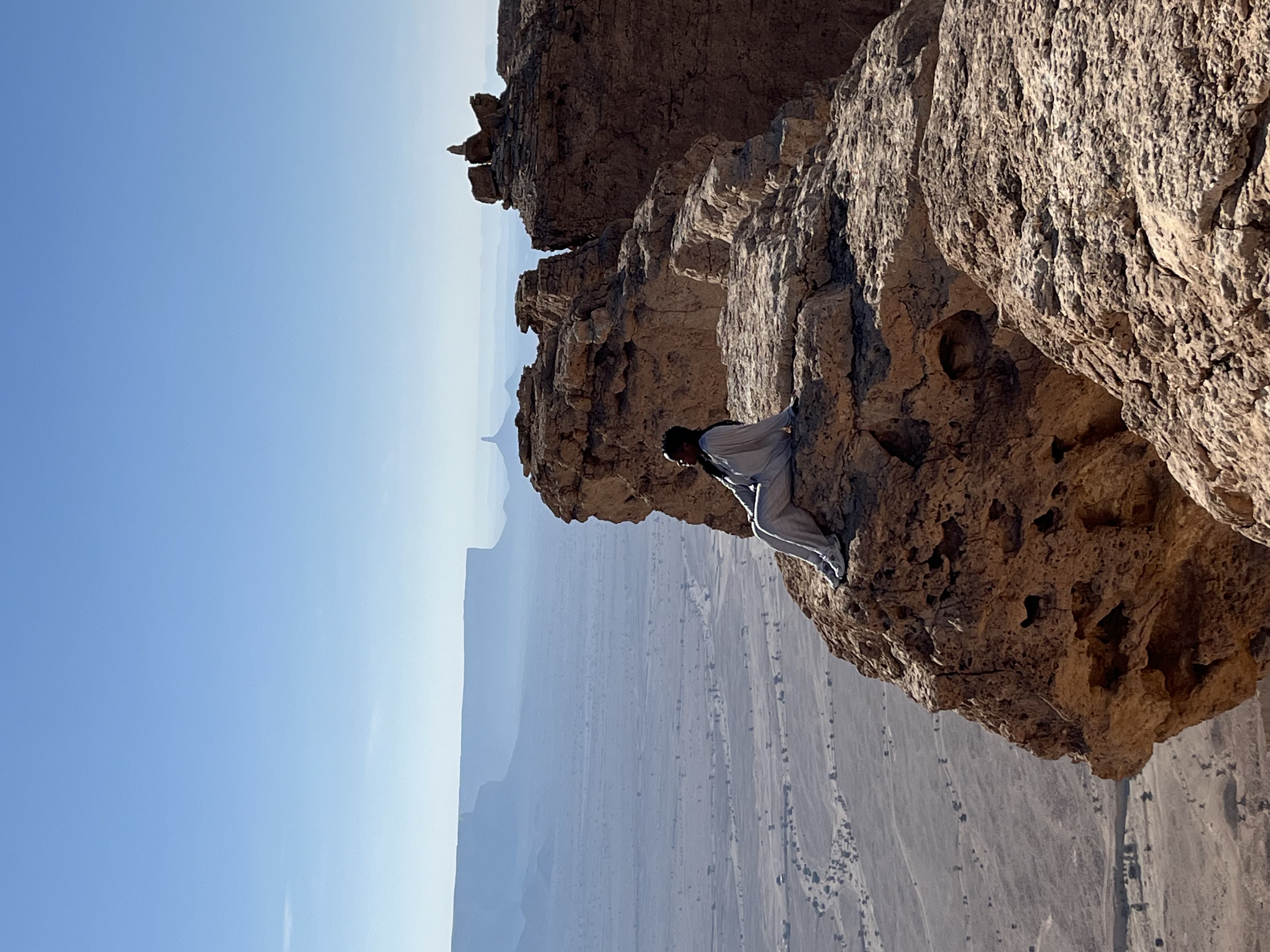 Christina on the edge of the cliff