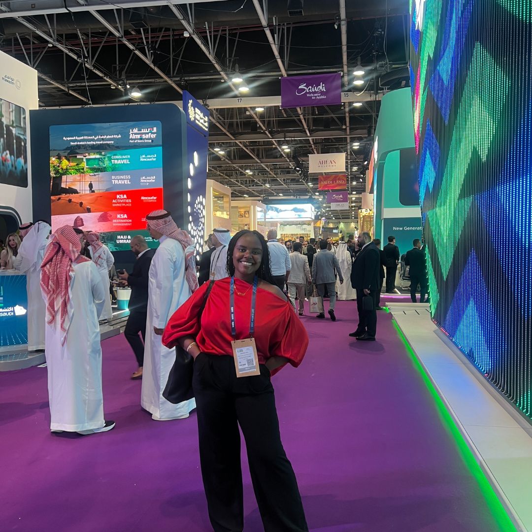 Christina Jane at the Arabian Travel Market in 2025