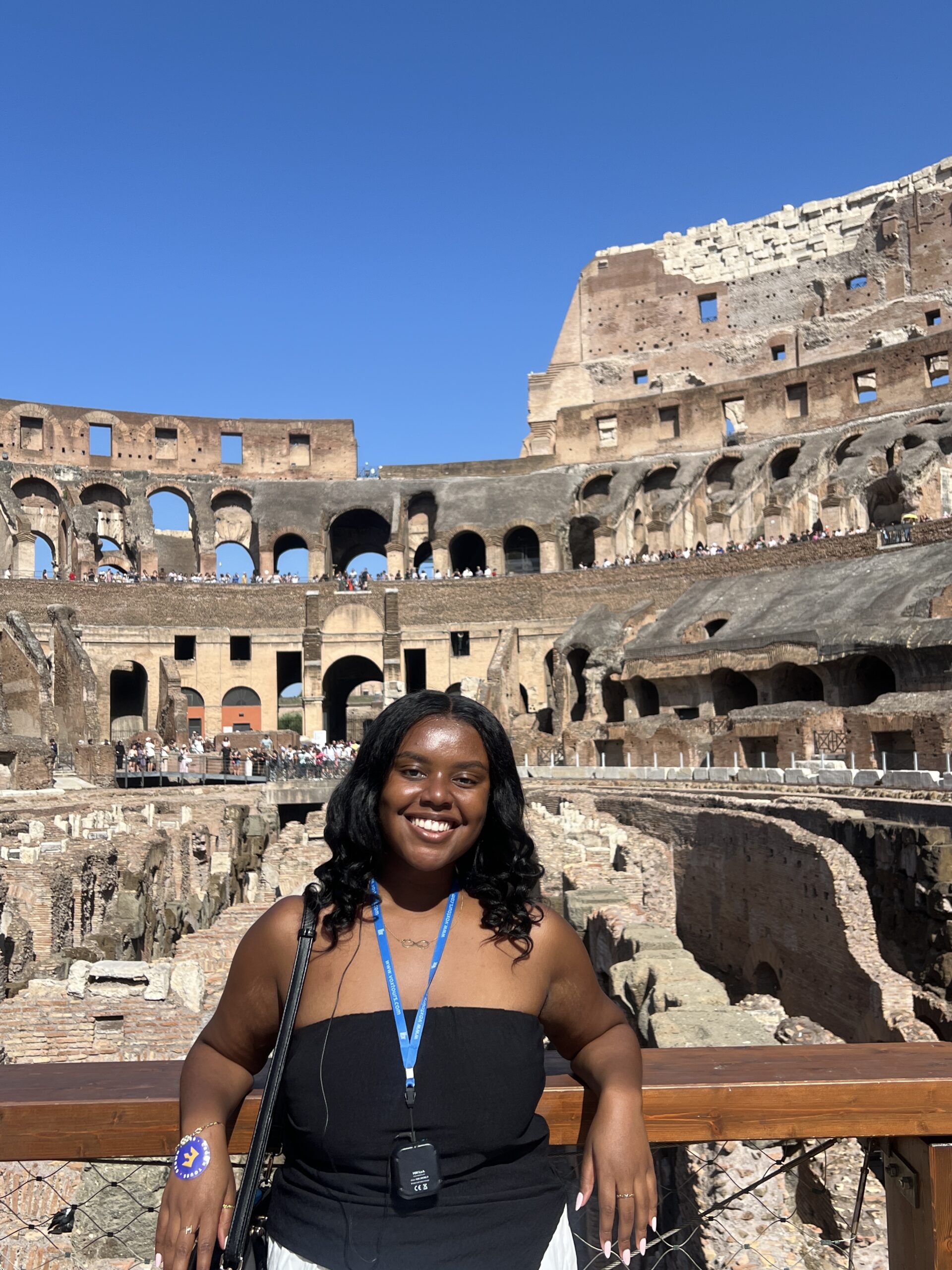Christina inside of the Colosseum