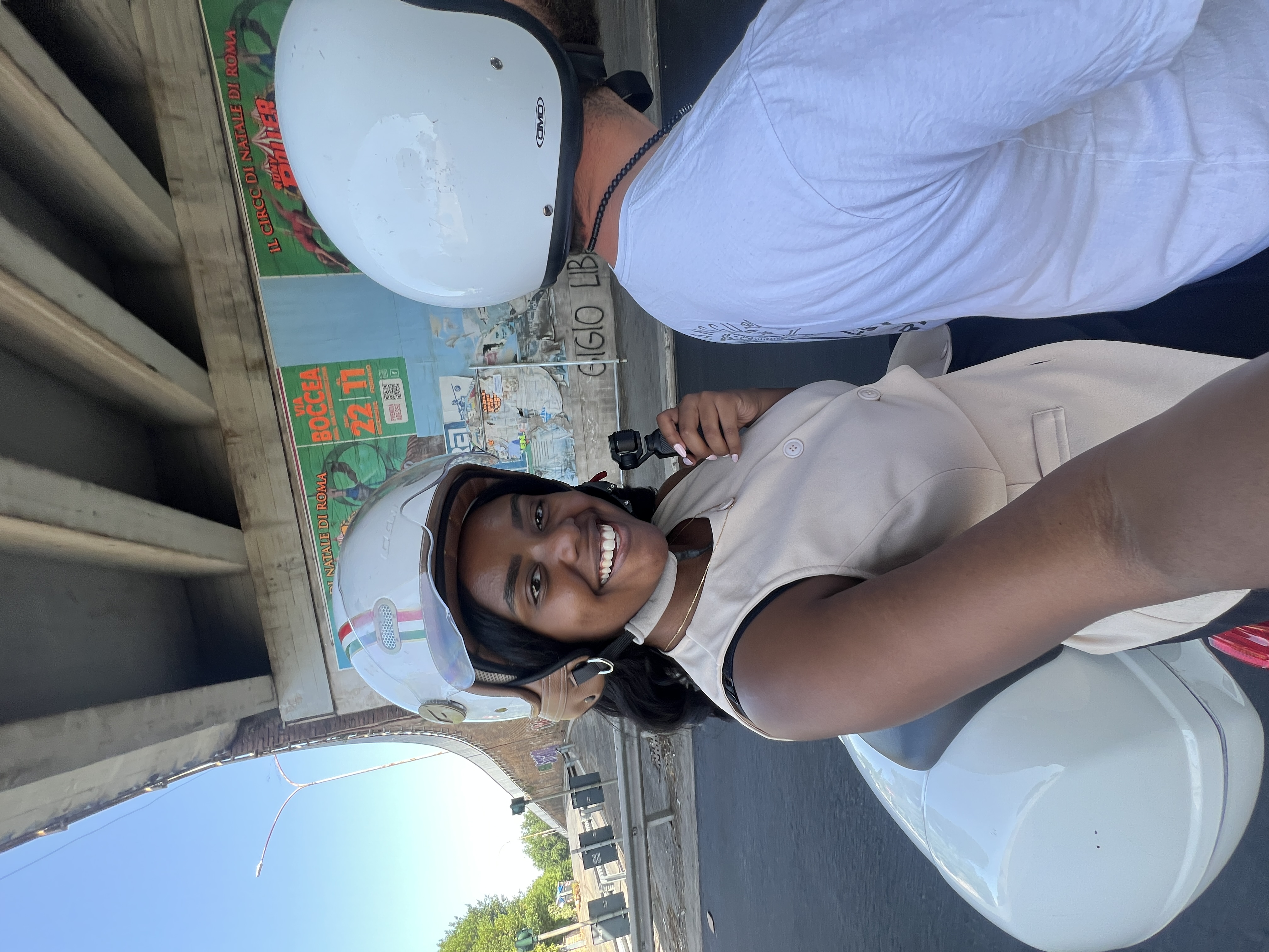 Christina on a Vespa tour