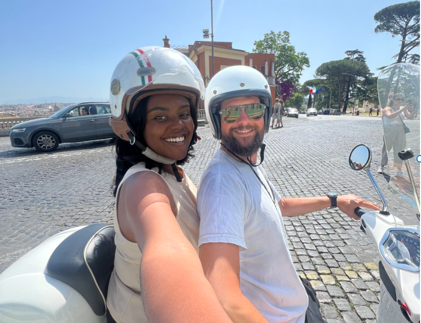 Christina Jane on a Vespa Tour