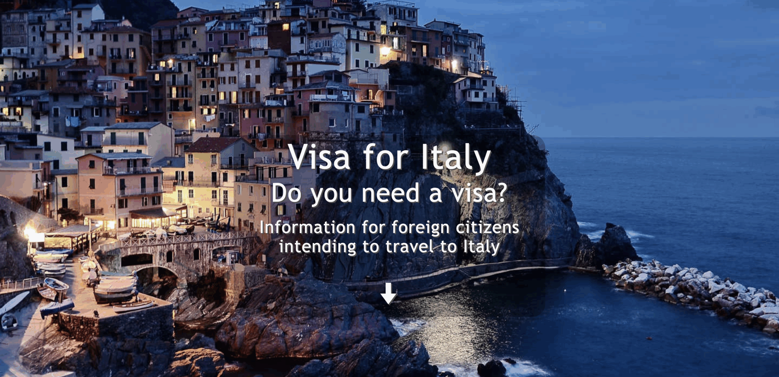 Visa website for Italy