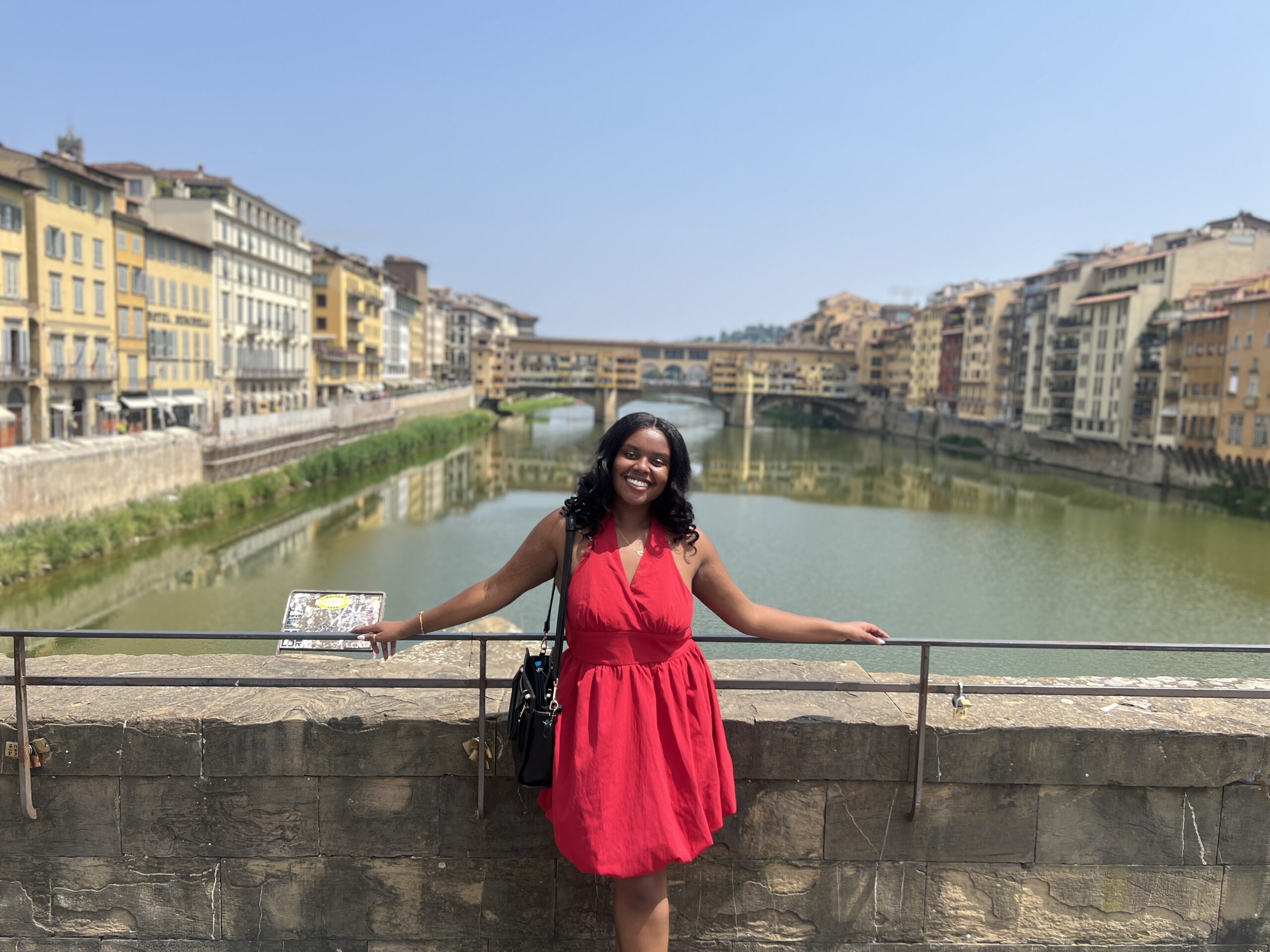 Christina Jane on the Ponte Vecchio Bridge
