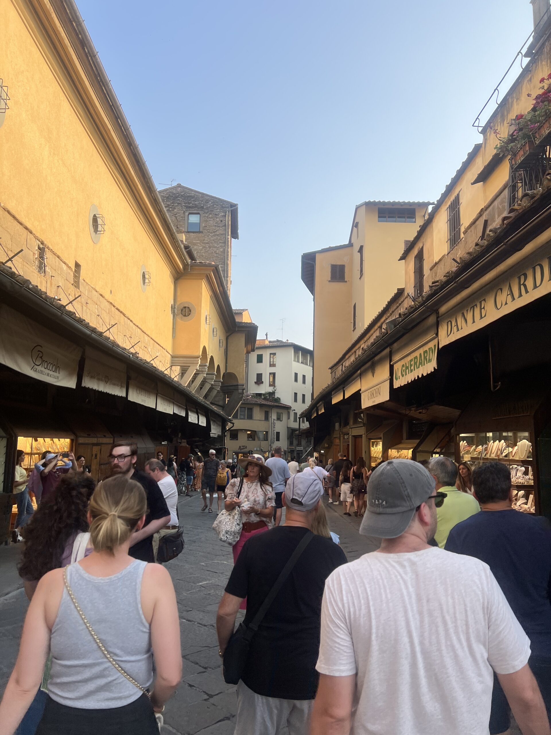 Across the Ponte Vecchio Bridge