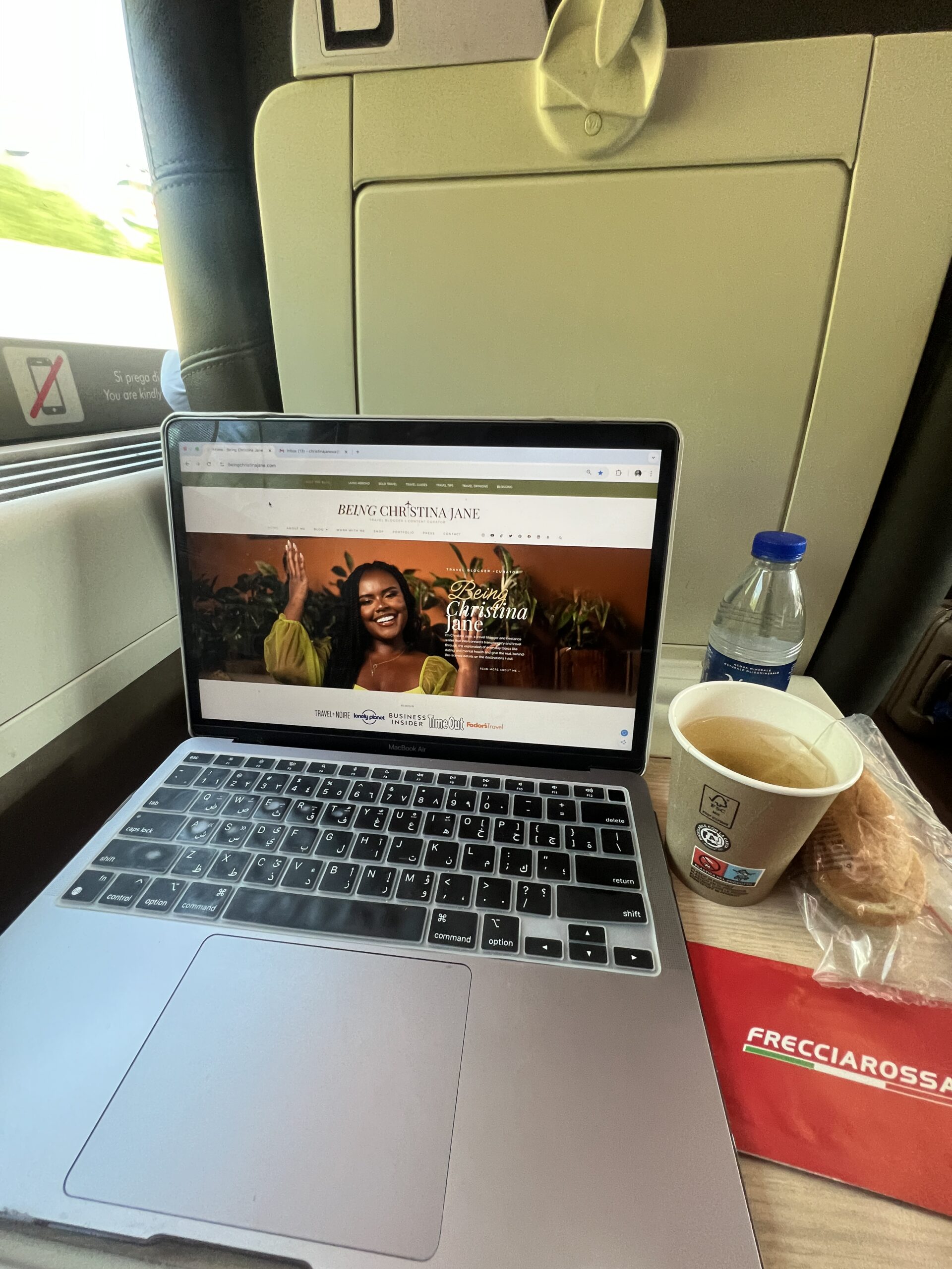 Christina's blog on the train