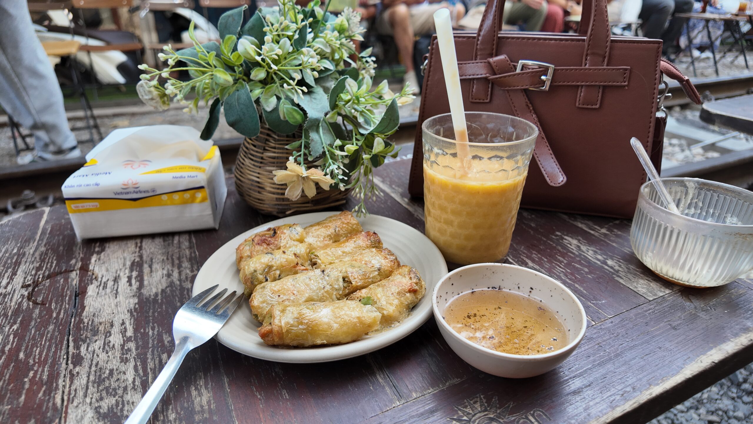 Food at Train Street Hanoi 
