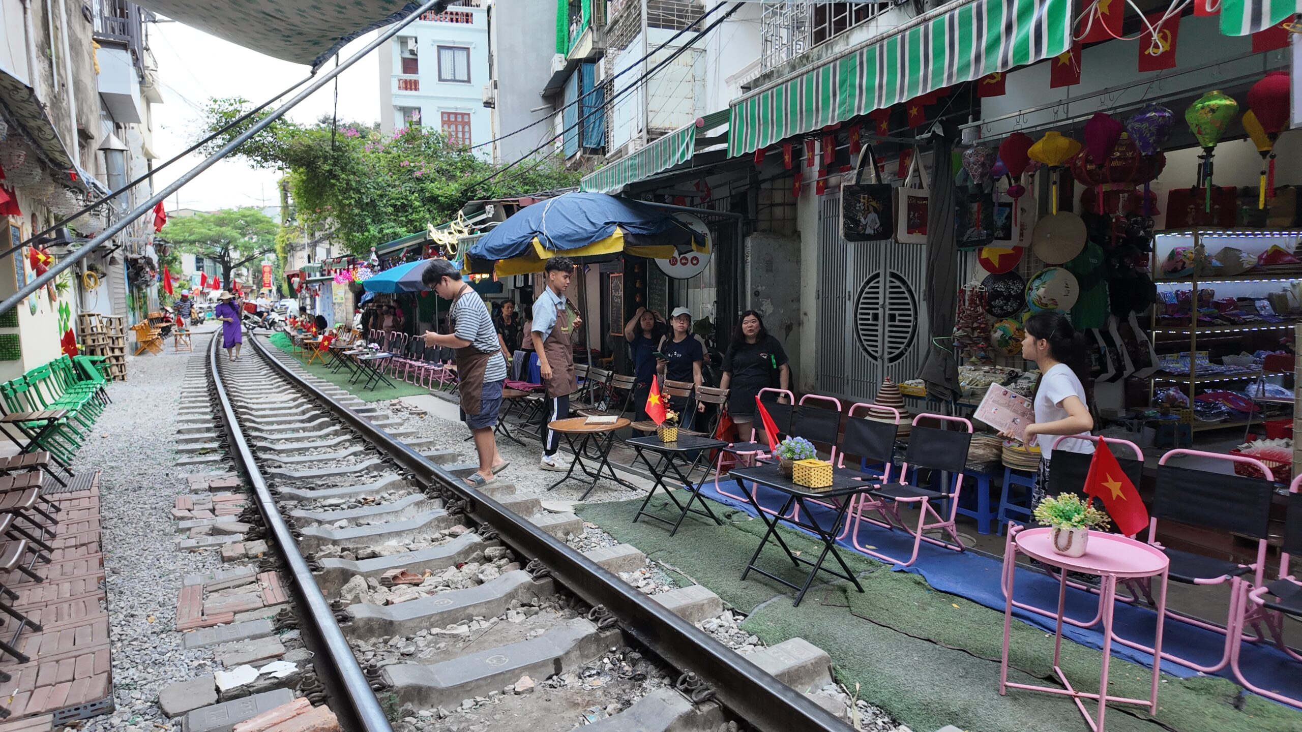 Train Street in Hanoi Vietnam 