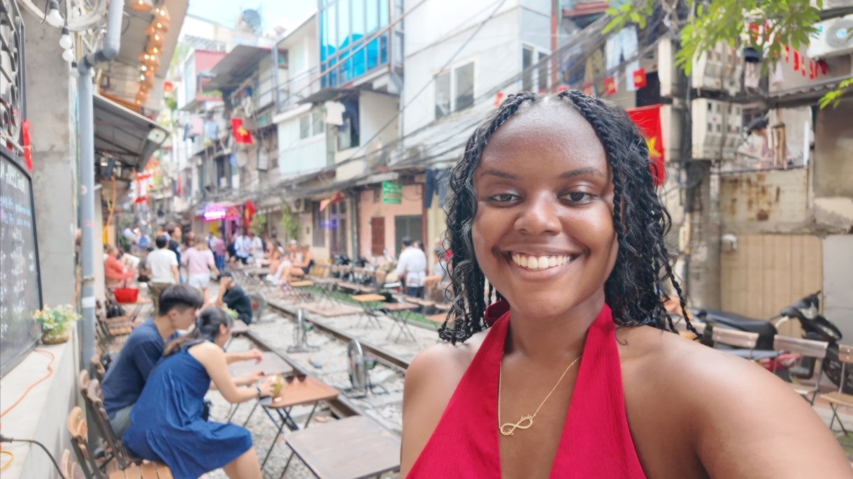 Christina Jane at Hanoi Train Street 