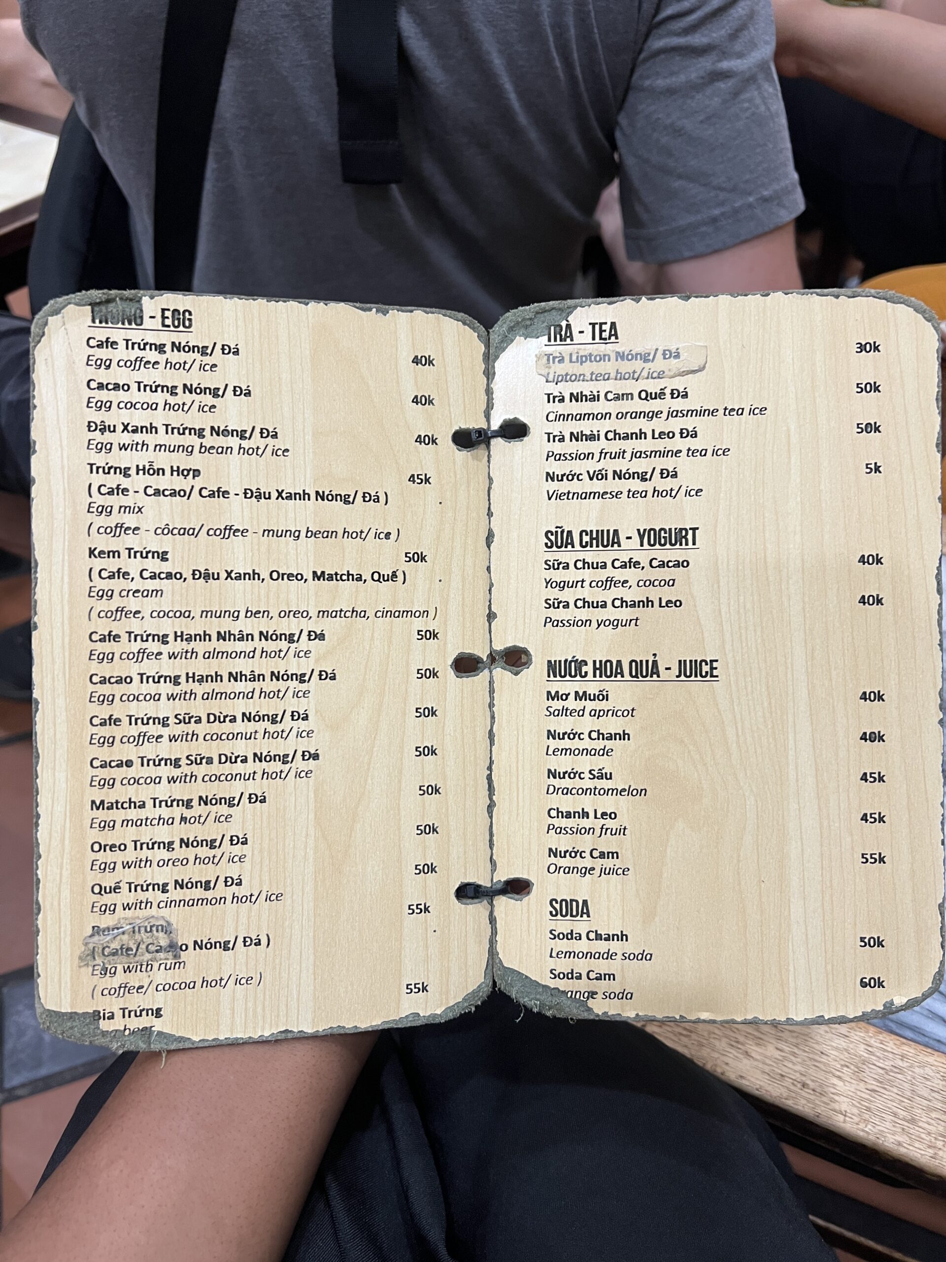 Menu Drinks 