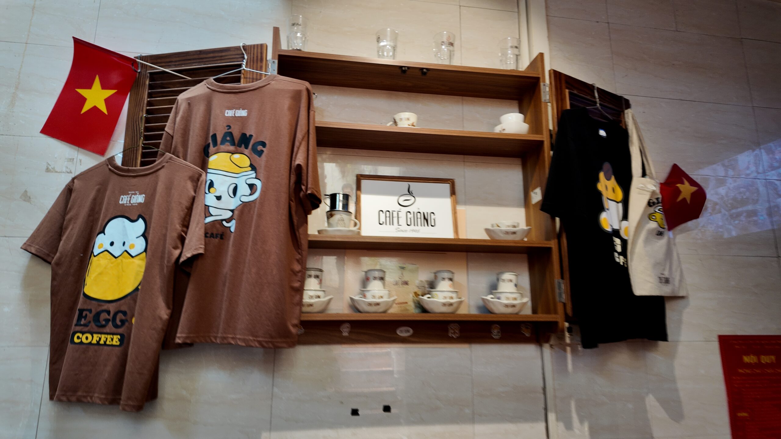 Souvenirs for sell at cafe Giang 