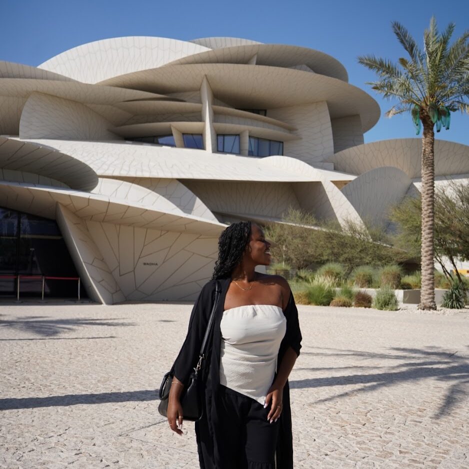 Christina Jane at the National Museum of Qatar 