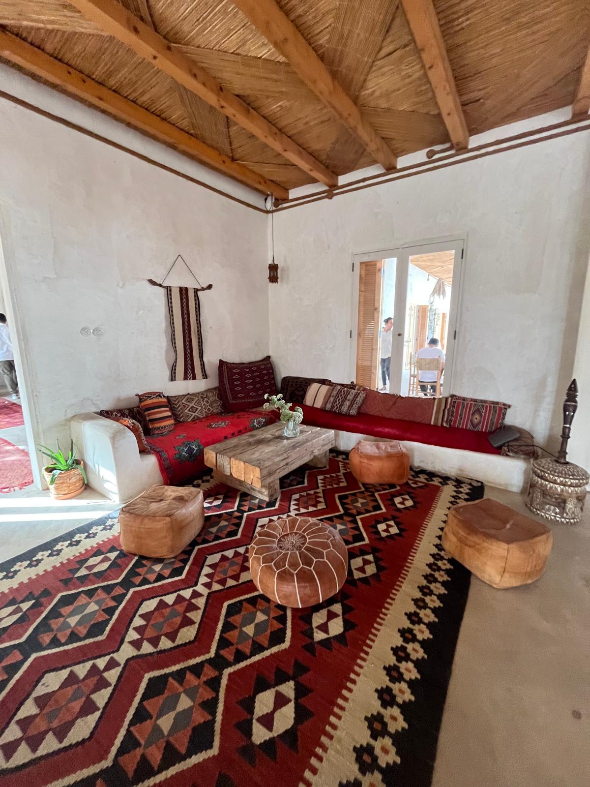 Majlis seating at the farm 