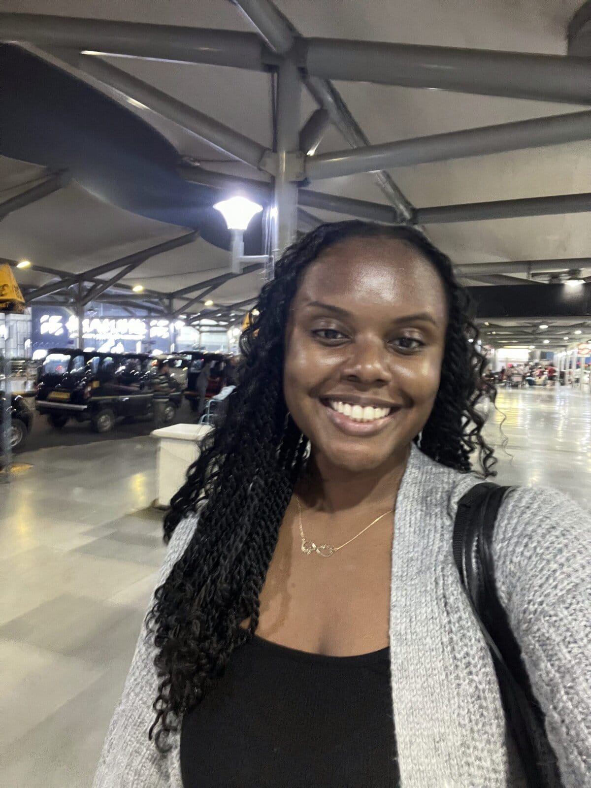 Christina Jane at Delhi airport 