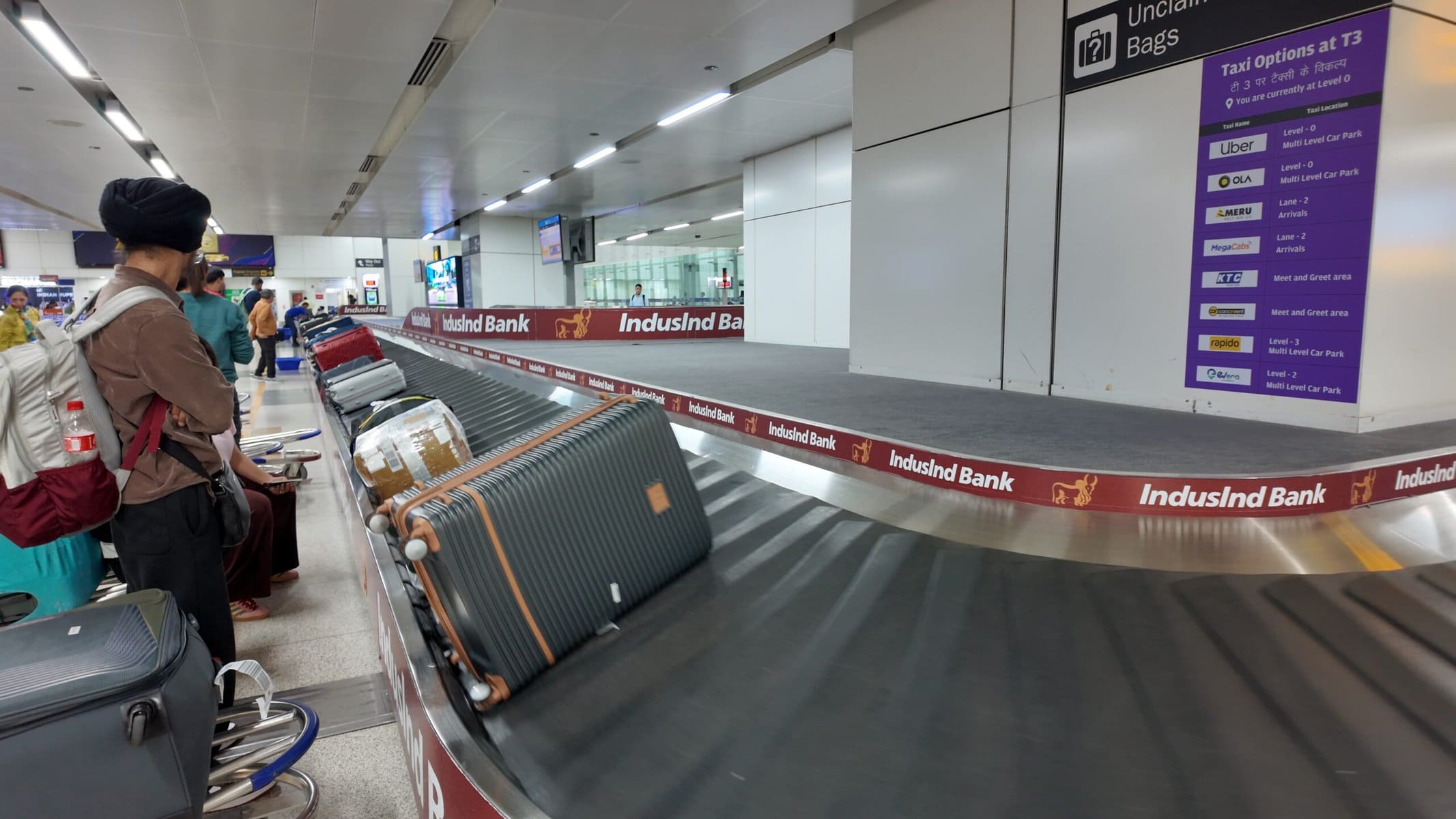 Baggage claim in Delhi India 