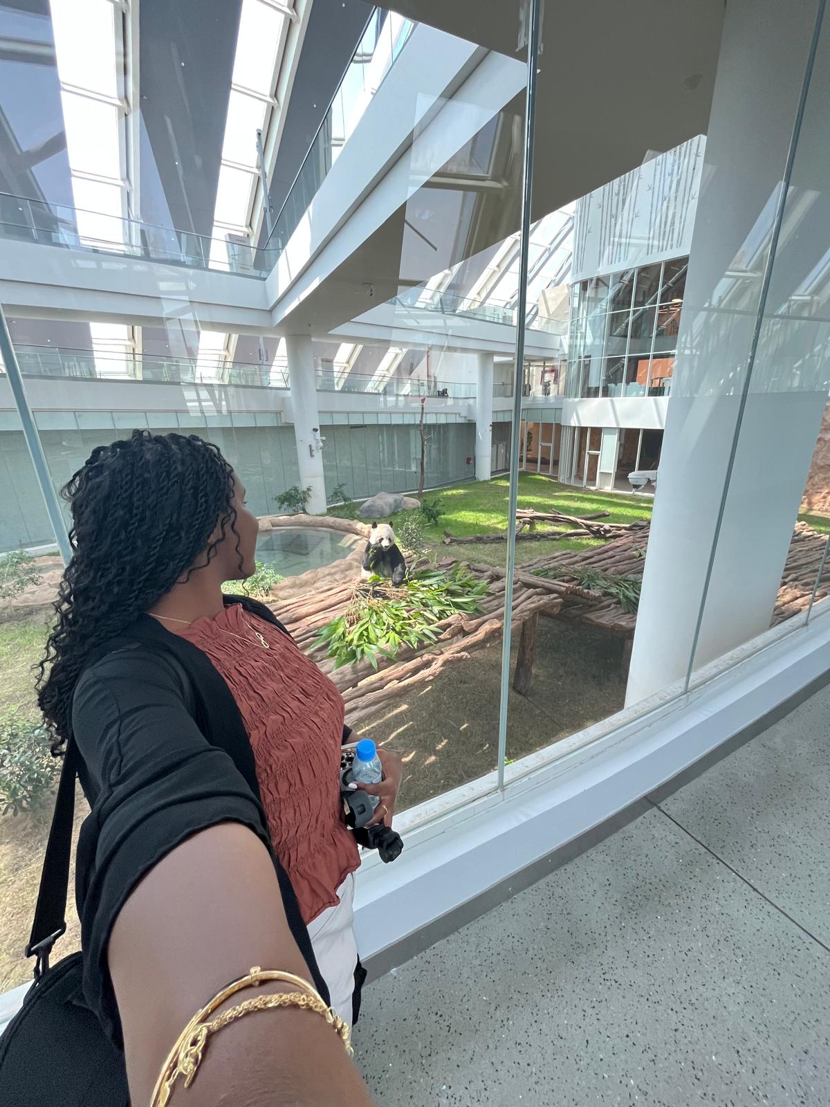 Christina at the Panda Park 