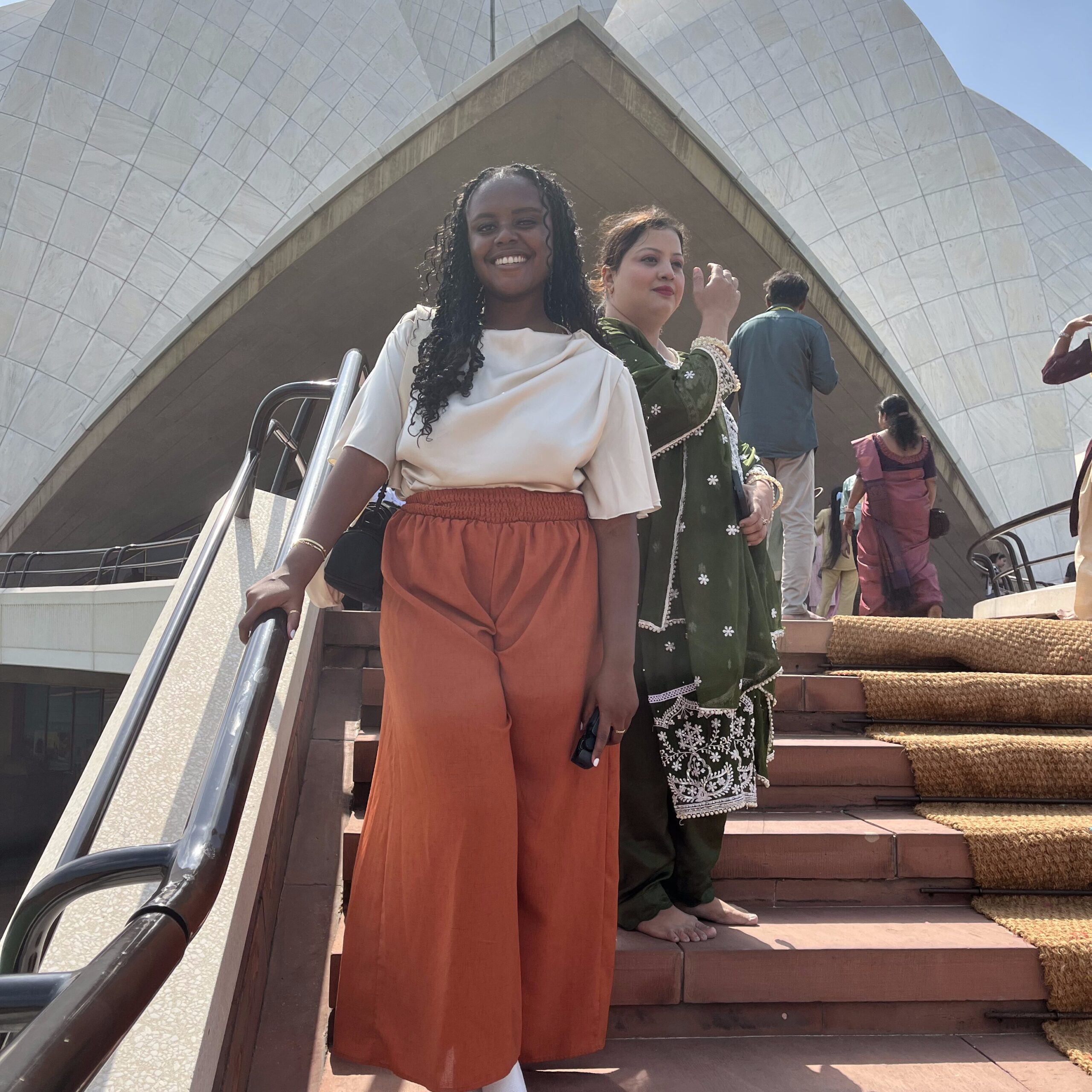 Christina at the Lotus Temple 