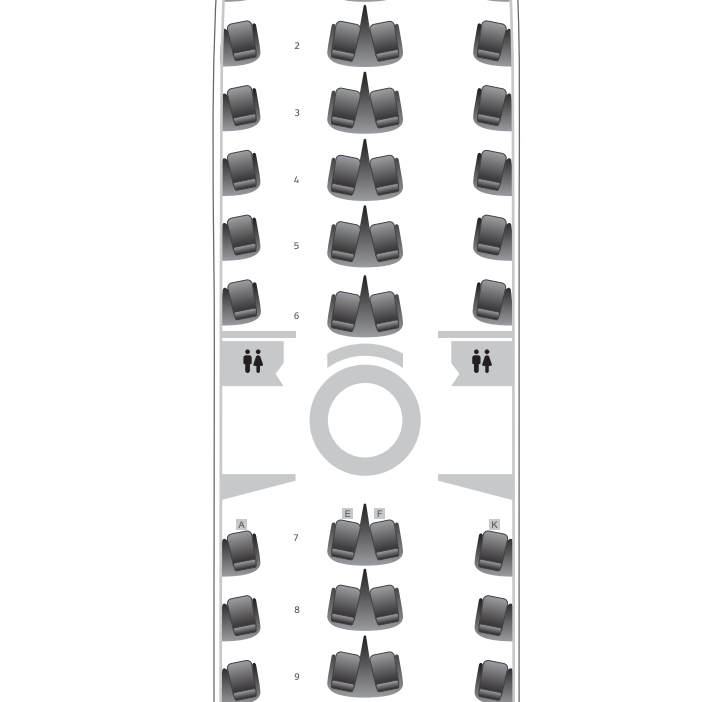 A350-900 Seat Layout
