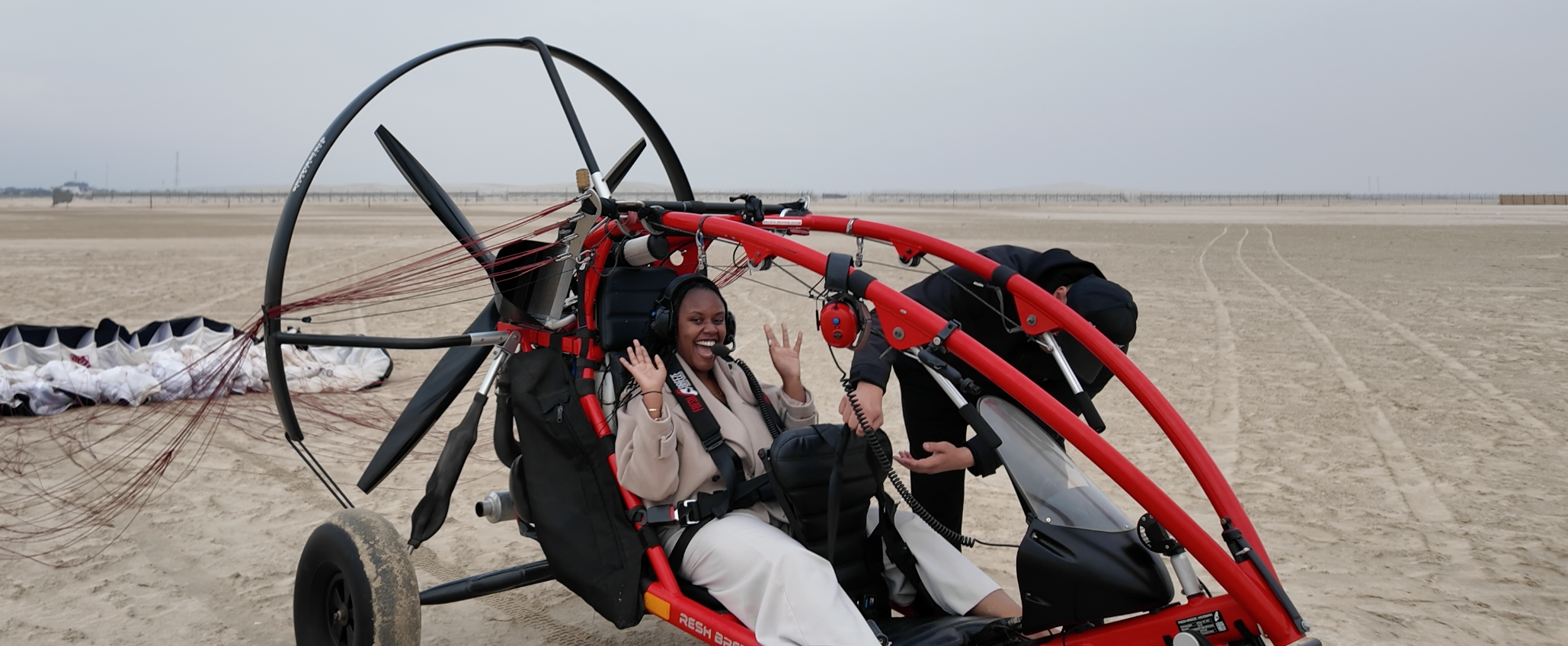 Christina Jane paratriking in Qatar