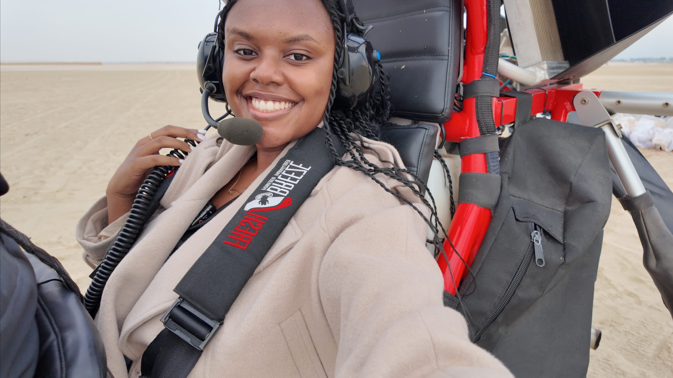 Christina on a paratrike