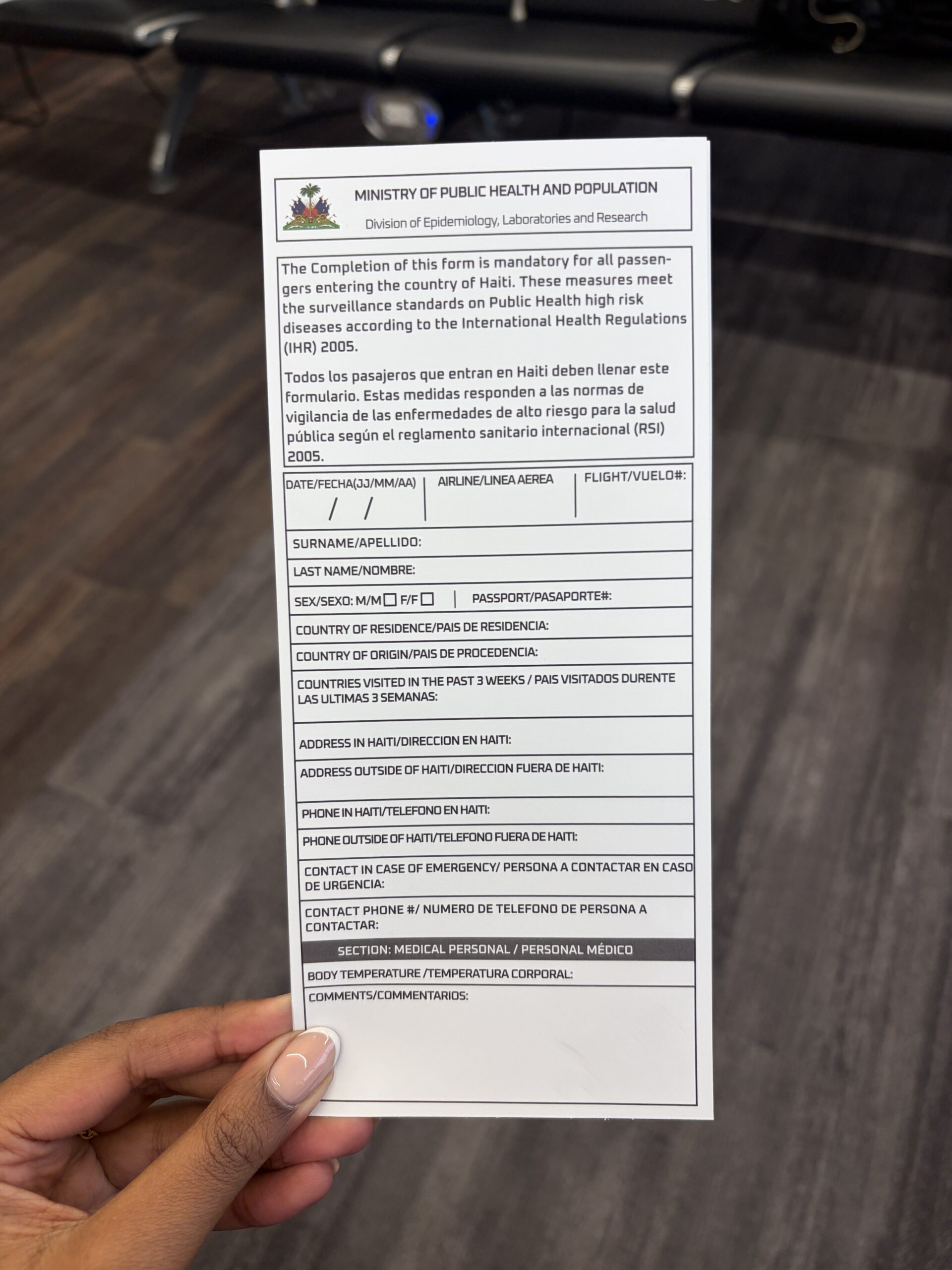 Health Population Form