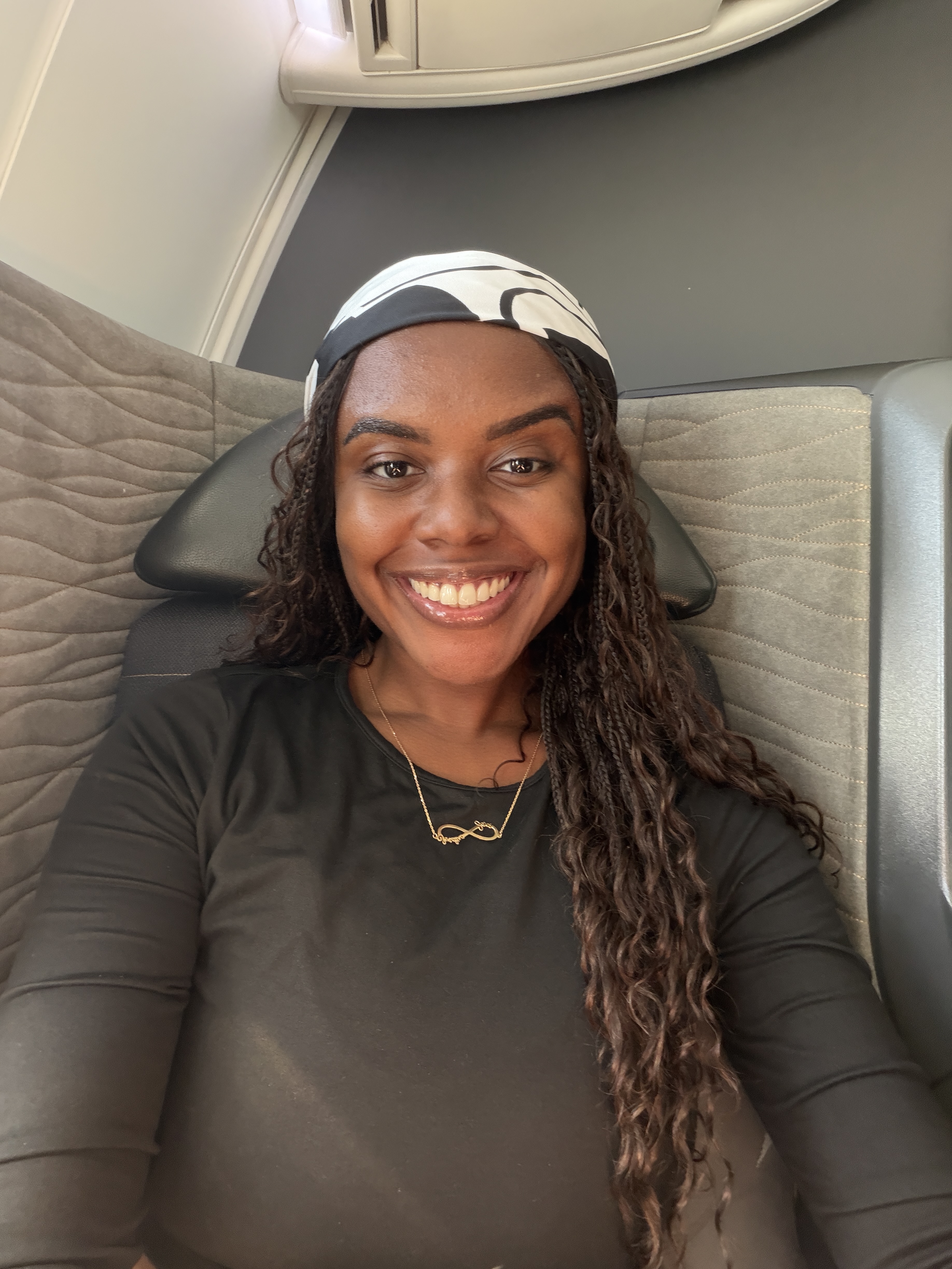 Christina Jane on the flight.